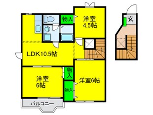 ヴェルデクォ－レの物件間取画像